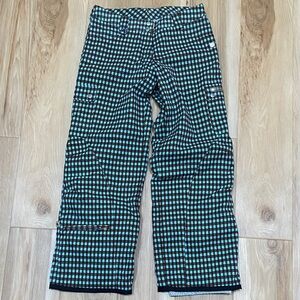 💥5 for $18💥 Women’s Ski Snow Brown and Turquoise Houndstooth Pants